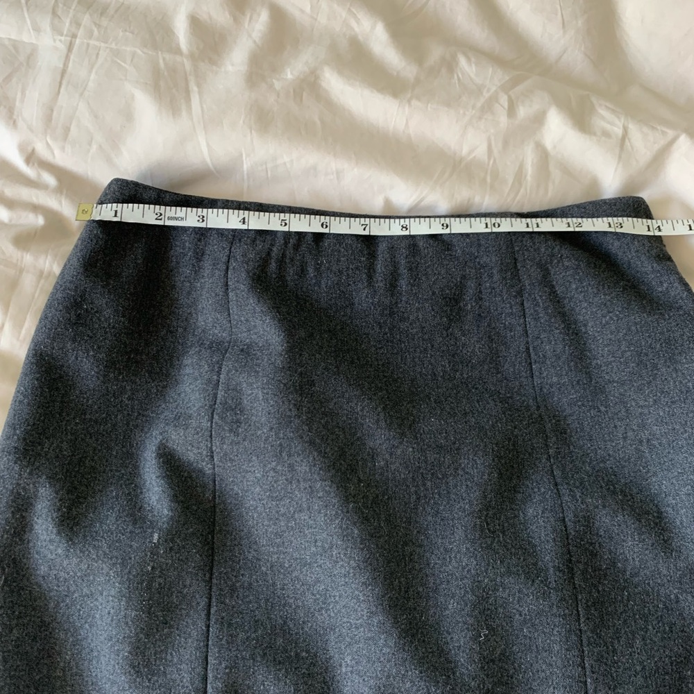 Wool Pleated Work Skirt - Picture 6 of 9